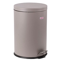 Ведро-контейнер для мусора (урна) с педалью LAIMA Classic, 20 л, серое, матовое, металл, со съемным внутренним ведром в Южно-Сахалинске