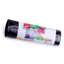 Мешки для мусора 30 л, черные, в рулоне 20 шт., ПНД, 6 мкм, 600х500 мм, Концепция Быта ЭкоДом, 601348 в Южно-Сахалинске