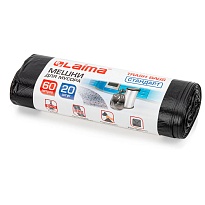 Мешки для мусора 60 л, черные, в рулоне 20 шт., ПНД, 10 мкм, 700х600 мм, LAIMA, 601381 в Южно-Сахалинске Мешки для мусора 60 л, черные, в рулоне 20 шт., ПНД, 10 мкм, 700х600 мм, LAIMA, 601381 в Южно-Сахалинске