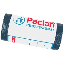 Мешки для мусора 35 л, черный, в рулоне 50 шт., ПНД, 6,2 мкм, 600х500 мм, PACLAN Professional, 604077 в Южно-Сахалинске