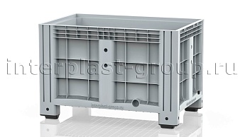 Контейнер iBox сплошной на ножках с пробкой 1 дюйм серый в Южно-Сахалинске Контейнер iBox сплошной на ножках с пробкой 1 дюйм серый в Южно-Сахалинске