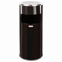 Урна с пепельницей 27 л, нержавеющая сталь, черная, LAIMA PROFESSIONAL в Южно-Сахалинске Урна с пепельницей 27 л, нержавеющая сталь, черная, LAIMA PROFESSIONAL в Южно-Сахалинске