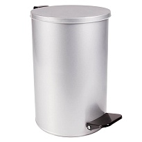 Ведро для мусора с педалью, усиленное, Титан, 10 л, серое, оцинкованная сталь в Южно-Сахалинске