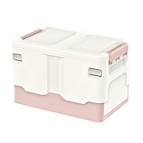 Ящик пластиковый складной белый, дно розовое, 370х240х240 мм в Южно-Сахалинске