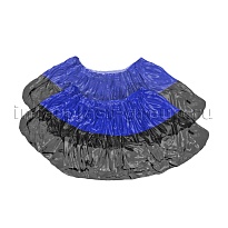 Бахилы сине-черные 1000 шт (500 пар), 54 мкм, двойная подошва, с одной резинкой, Прочные+ в Южно-Сахалинске