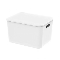 Ящик пластиковый вкладываемый белый 410х305х245 мм в Южно-Сахалинске