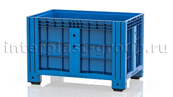 Контейнер iBox сплошной на ножках голубой в Южно-Сахалинске