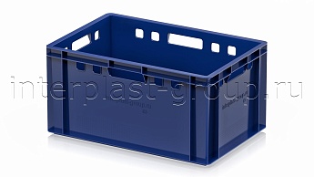 Ящик для мяса и колбасных изделий Е-3 темно-синий в Южно-Сахалинске Ящик для мяса и колбасных изделий Е-3 темно-синий в Южно-Сахалинске