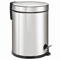 Ведро-контейнер для мусора урна с педалью LAIMA Classic Plus, 12 л, зеркальное в Южно-Сахалинске