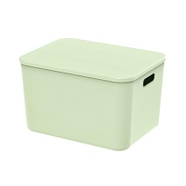 Ящик пластиковый вкладываемый светло-зеленый 410х305х245 мм в Южно-Сахалинске