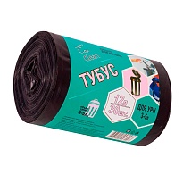 Мешки для мусора 12 л, черные, в рулоне 30 шт., ПНД, 6 мкм, 550х320 мм, Концепция Быта Tubus, 604936 в Южно-Сахалинске Мешки для мусора 12 л, черные, в рулоне 30 шт., ПНД, 6 мкм, 550х320 мм, Концепция Быта Tubus, 604936 в Южно-Сахалинске