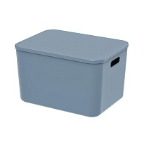 Ящик пластиковый вкладываемый синий 410х305х245 мм в Южно-Сахалинске