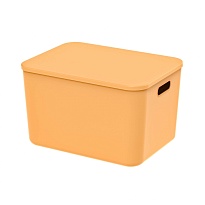 Ящик пластиковый вкладываемый желтый 410х305х245 мм в Южно-Сахалинске