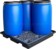 Поддон пластиковый для четырех бочек в Южно-Сахалинске Поддон пластиковый для четырех бочек в Южно-Сахалинске