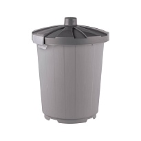 Мусорный бак с крышкой 105 л серый 105 серый в Южно-Сахалинске Мусорный бак с крышкой 105 л серый 105 серый в Южно-Сахалинске