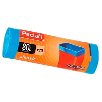 Мешки для мусора 80 л, синие, в рулоне 20 шт., ПНД, 12 мкм, 900х700 мм, PACLAN Classic, 606335 в Южно-Сахалинске