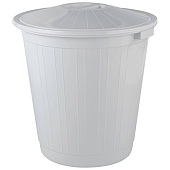 Мусорный бак с крышкой 50 л серый