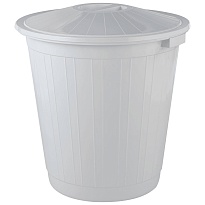 Мусорный бак с крышкой 50 л серый 50 серый в Южно-Сахалинске