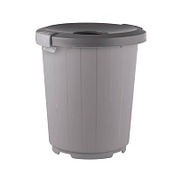 Мусорный бак с крышкой - воронкой 105 л серый 105 серый в Южно-Сахалинске Мусорный бак с крышкой - воронкой 105 л серый 105 серый в Южно-Сахалинске